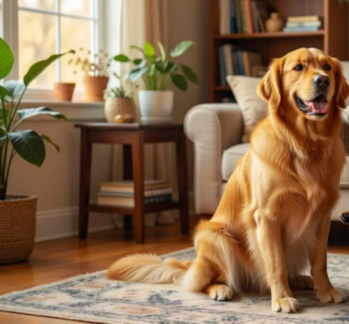 Oppas die een hond en kat liefdevol verzorgt in huiselijke omgeving